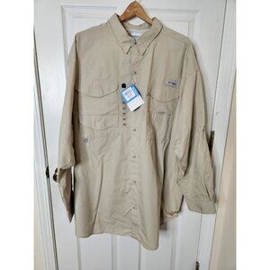 Columbia Men's PFG Khaki Offshore 2XL  NWT Long Sleeve